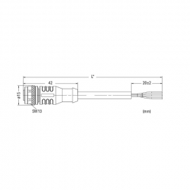 WAGO | 756-5301/060-050 | SENSOR/ACTUATOR CABLE; FITTED ON O