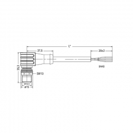 WAGO | 756-5312/040-050 | SENSOR/ACTUATOR CABLE; FITTED ON O