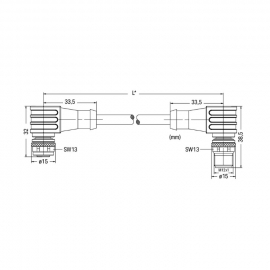WAGO | 756-5404/050-020 | SENSOR/ACTUATOR CABLE; FITTED ON B