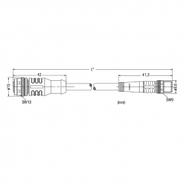 WAGO | 756-5501/030-020 | SENSOR/ACTUATOR CABLE; FITTED ON B