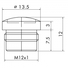 WAGO | 756-8102 | M12 PROTECTIVE CAP; FOR UNUSED SOCKETS; -