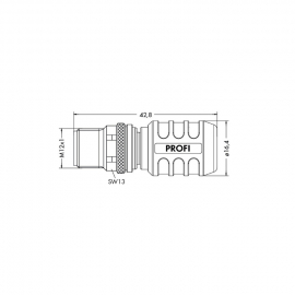 WAGO | 756-9405/060-000 | M12 TERMINATING PLUG; B-CODED; STR