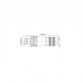 WAGO | 756-9411/060-000 | M12 PLUG; B-CODED; STRAIGHT; CONFI
