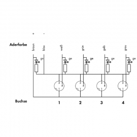 WAGO | 757-443/000-005 | M8 SENSOR/ACTUATOR BOX; 4-WAY; 3-PO