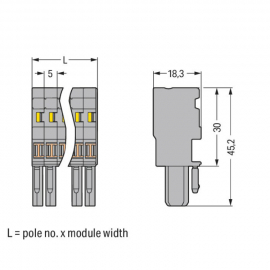 WAGO | 769-104 | 1-CONDUCTOR FEMALE PLUG; 4 MM&sup2;; 4-POLE; 4,0