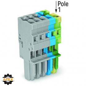 WAGO | 769-105/000-048 | 1-CONDUCTOR FEMALE PLUG; 4 MM&sup2;; 5-P