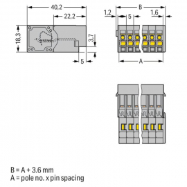 WAGO | 769-605 | 1-CONDUCTOR MALE CONNECTOR; 4 MM&sup2;; PIN SPAC