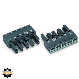WAGO | 770-1165 | SOCKET 5-POLE, DARK GRAY