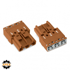 WAGO | 770-1373 | PLUG 3-POLE, BROWN
