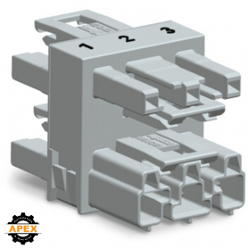 WAGO | 770-1714 | 3-WAY DISTRIBUTION CONNECTOR 3-POLE COD. B