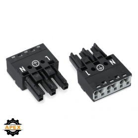 WAGO | 770-203 | SOCKET 3-POLE; BLACK