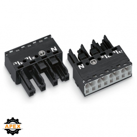 WAGO | 770-204 | SOCKET 4-POLE, BLACK