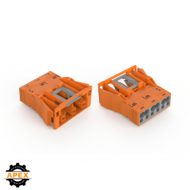 WAGO | 770-2343 | SNAP-IN SOCKET ORANGE