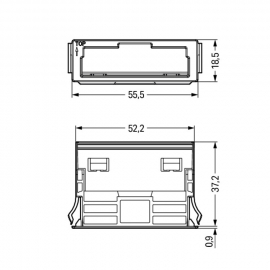 WAGO | 770-320 | SNAP-IN FRAME 5-POLE 1.0 &hellip; 3.0 MM, BLACK