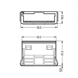 WAGO | 770-341 | SNAP-IN FRAME 5-POLE 0.5 &hellip; 2.0 MM, BLACK