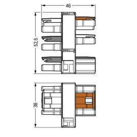 WAGO | 770-637 | DISTRIBUTION CONNECTOR FOR SWITCHES SINGLE-