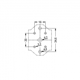 WAGO | 770-673 | MOUNTING PLATE 3-POLE, WHITE