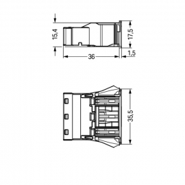 WAGO | 770-783 | SNAP-IN SOCKET; 3-POLE; COD. B; 4,00 MM&sup2;; P