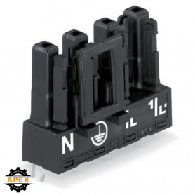 WAGO | 770-804 | SOCKET FOR PCBS STRAIGHT 4-POLE, BLACK