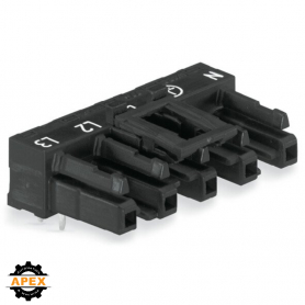WAGO | 770-805/011-000 | SOCKET FOR PCBS ANGLED 5-POLE, BLAC