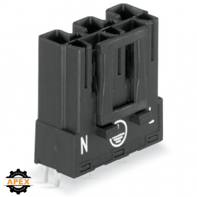 WAGO | 770-813 | PLUG FOR PCBS STRAIGHT 3-POLE, BLACK