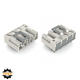 WAGO | 770-834/011-000 | PLUG FOR PCBS ANGLED 4-POLE, WHITE