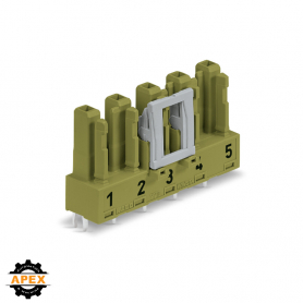 WAGO | 770-865 | SOCKET FOR PCBS STRAIGHT 5-POLE, LIGHT GREE
