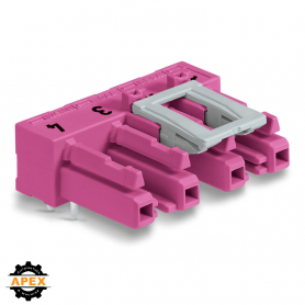 WAGO | 770-884/011-000 | SOCKET FOR PCBS ANGLED 4-POLE, PINK