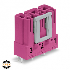 WAGO | 770-893 | PLUG FOR PCBS STRAIGHT 3-POLE, PINK
