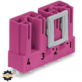 WAGO | 770-894 | PLUG FOR PCBS STRAIGHT 4-POLE, PINK