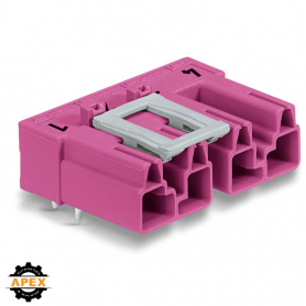 WAGO | 770-894/011-000 | PLUG FOR PCBS ANGLED 4-POLE, PINK