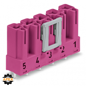WAGO | 770-895/082-000 | PLUG FOR PCBS STRAIGHT 5-POLE, PINK