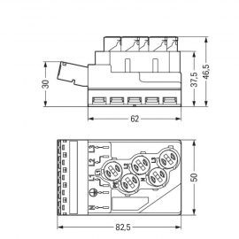 WAGO | 772-261 | SUPPLY MODULE 5 X 2.5 MM&sup2; + 2 X 1.5 MM&sup2;, BL