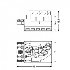 WAGO | 772-262 | TAP-OFF MODULE FOR FLAT CABLE 5 X 2.5 MM&sup2; +