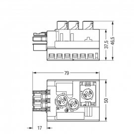 WAGO | 772-263 | TAP-OFF MODULE FOR FLAT CABLE 5 X 2.5 MM&sup2; +