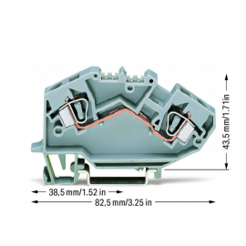 WAGO | 782-601 | 2-CONDUCTOR THROUGH TERMINAL BLOCK; 6 MM&sup2;;