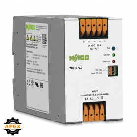 WAGO | 787-2742 | POWER SUPPLY UNIT; ECO; 3-PHASE; 24 VDC OU