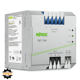 WAGO | 787-734 | SWITCHED-MODE POWER SUPPLY; ECO; 1-PHASE; 2