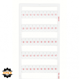 WAGO | 793-553 | WMB MARKING CARD; AS CARD; MARKED; 10, 20 .
