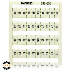 WAGO | 793-650 | WMB MARKING CARD; AS CARD; MARKED; R6, S6,