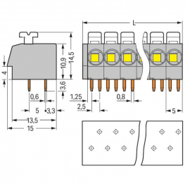 WAGO | 804-109 | PCB TERMINAL BLOCK; PUSH-BUTTON; 2.5 MM&sup2;; P