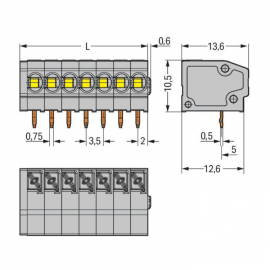 WAGO | 805-362 | PCB TERMINAL BLOCK; PUSH-BUTTON; 1.5 MM&sup2;; P
