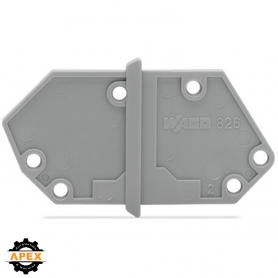 WAGO | 826-158 | END PLATE; SNAP-FIT TYPE; 1.5 MM THICK; GRA