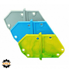 WAGO | 826-158/000-006 | END PLATE; SNAP-FIT TYPE; 1.5 MM TH