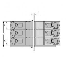 WAGO | 826-169 | FEEDTHROUGH TERMINAL BLOCK; 4 MM&sup2;; PIN SPAC