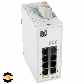 WAGO | 852-1322 | INDUSTRIAL-MANAGED-SWITCH; 8-PORT 1000BASE