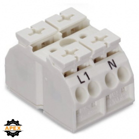 WAGO | 862-1632 | 4-CONDUCTOR CHASSIS-MOUNT TERMINAL STRIP;