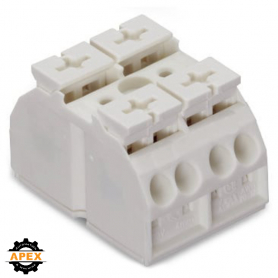 WAGO | 862-662 | 4-CONDUCTOR CHASSIS-MOUNT TERMINAL STRIP; 2