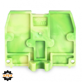 WAGO | 869-399 | END PLATE; WITH FIXING FLANGE M4; 2.5 MM TH