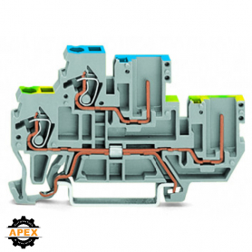 WAGO | 870-117 | 1-CONDUCTOR/1-PIN DOUBLE DECK RECEPTACLE TE